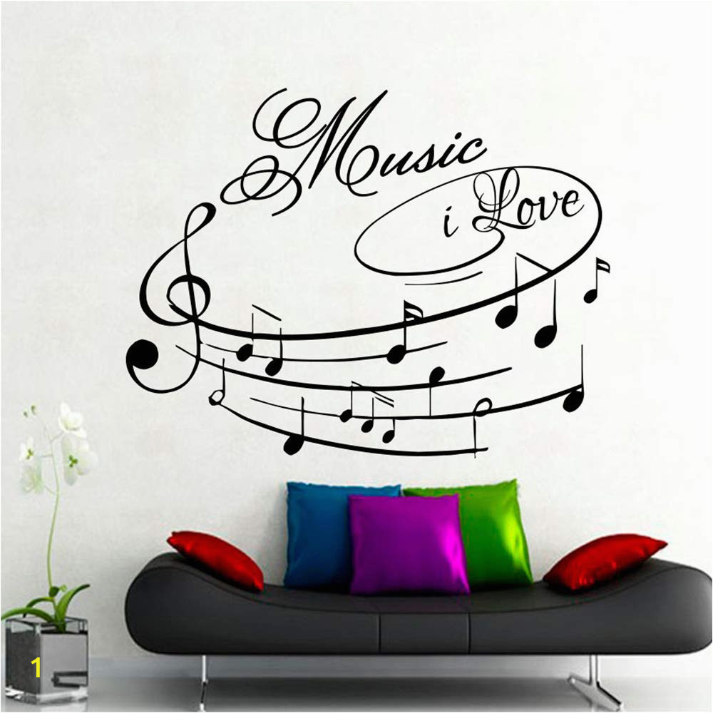 Amazon Wall Stickers and Murals Amazon Na Giant Wall Decals Music I Love Art Design