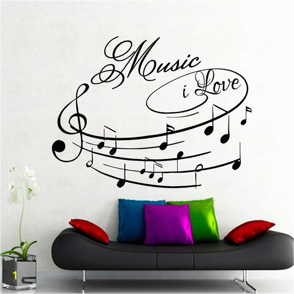 Amazon Wall Stickers and Murals Amazon Na Giant Wall Decals Music I Love Art Design