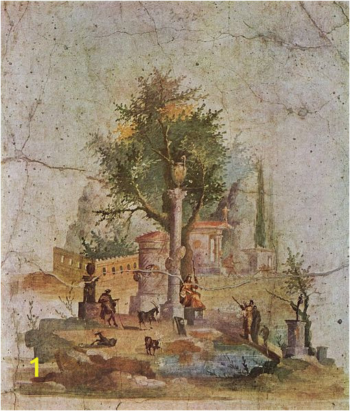 Ancient Rome Wall Murals Second Style Wall Painting From Pompeii