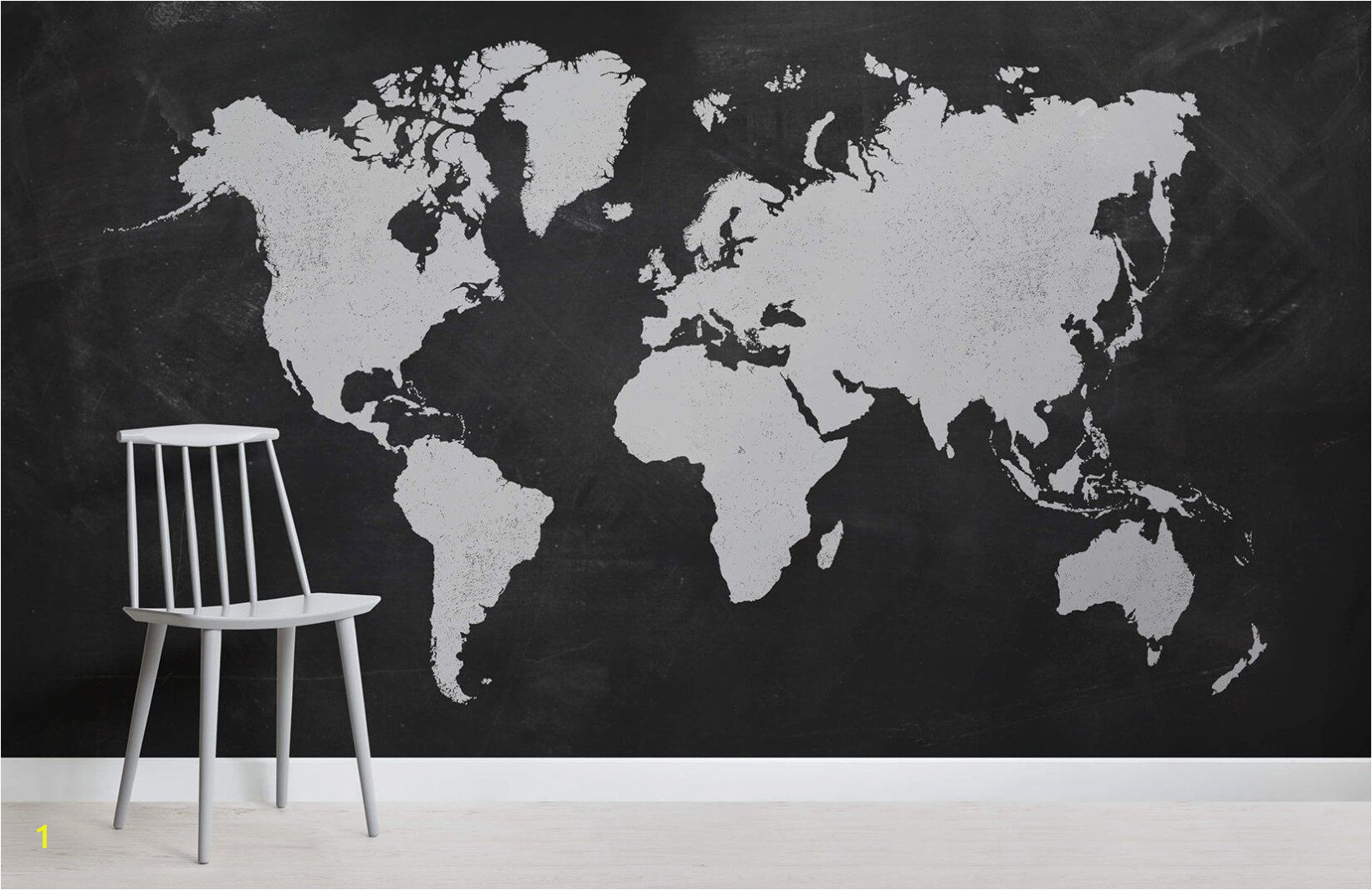 Another Word for Wall Mural Black World Map Wallpaper Mural
