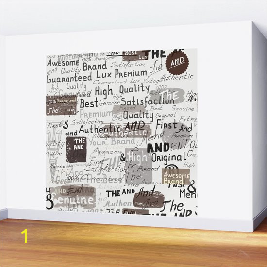 Another Word for Wall Mural Grunge Hipster Pattern with Different Words and Signatures Wall Mural