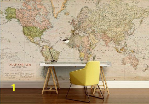 Antique Map Wall Mural World Map Wall Decal Wallpaper World Map Old Map Wall