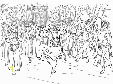 5 king david dancing before the ark of the covenant james tissot coloring page