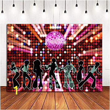 Art Fever Wall Murals 70s 80s 90s Disco Fever Dancers Party Decorations Graphy Backdrop 7x5ft Vinyl Let S Glow Crazy In the Dark Background Shining Neon Stages
