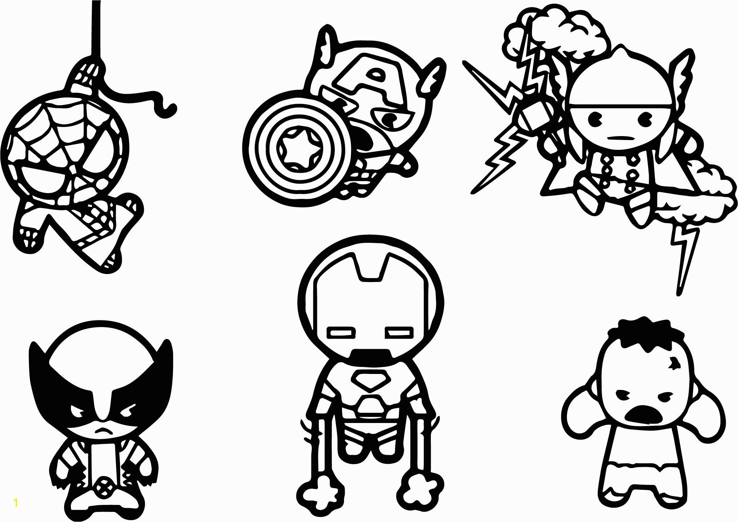 Avengers Symbol Coloring Page Avengers Baby Chibi Characters Coloring Page