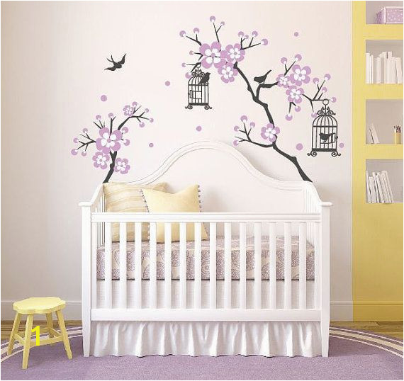 Baby Girl Wall Murals Baby Girl Room Decor Cherry Blossom Tree Wal Decal by
