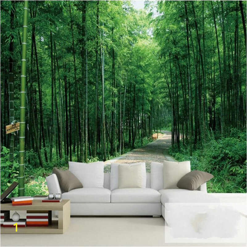 beibehang papel de parede Custom Mural Wall Sticker Aestheticism Bamboo Forest Decorative TV Wall wallpaper