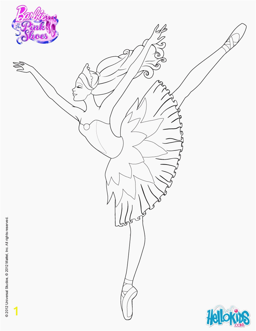 Barbie Ballerina Coloring Pages Free Barbie and the Pink Shoes Coloring Pages Download Free