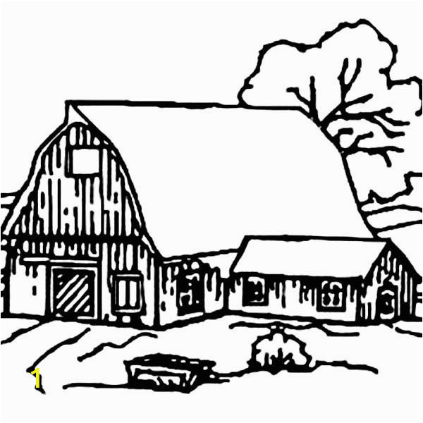 Barn Coloring Book Pages Barn Barn House Covered with Snow Coloring Page