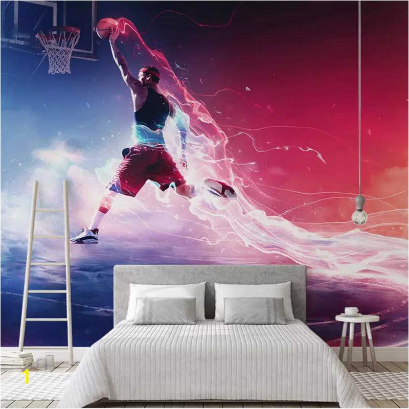 Basketball Wall Murals Large Basketball Wallpaper 3d Cartoon Murals for Children S Rooms