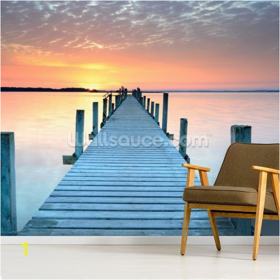 Beach Sunset Wall Mural Sunset Jetty