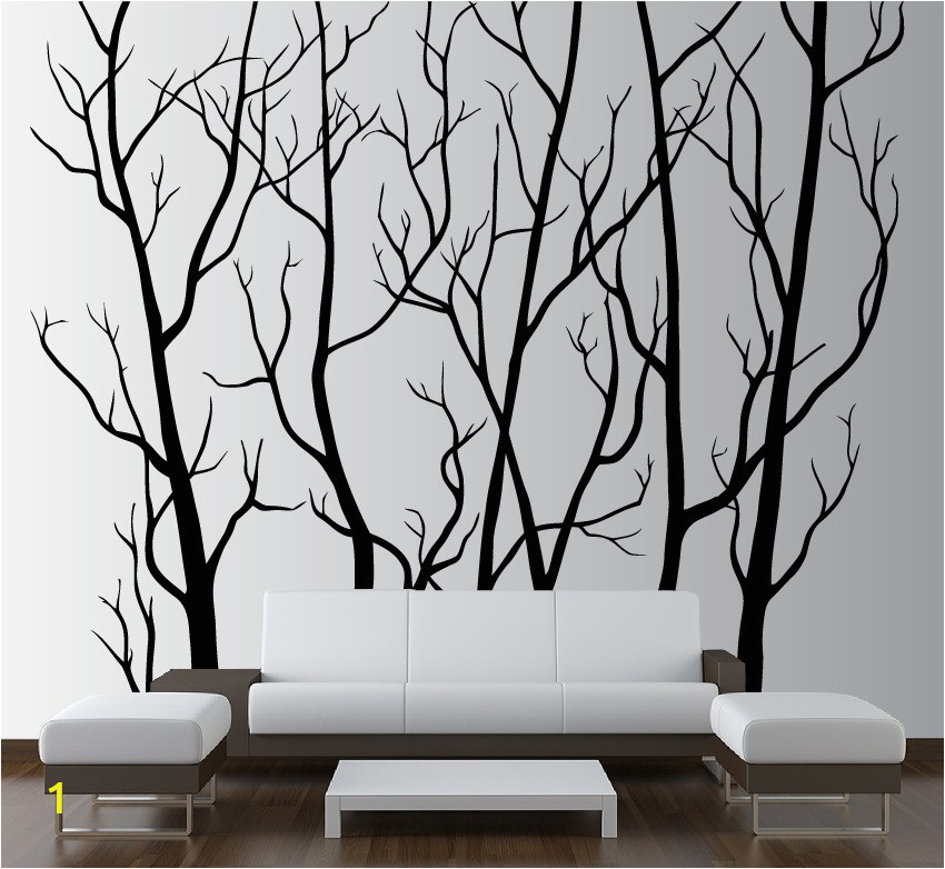 Beautiful Birch Tree Wall Mural Wall Vinyl Tree forest Decal Removable 1111