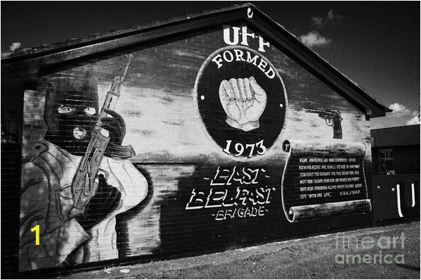 Belfast Wall Murals tour Uff Loyalist Wall Mural East Belfast Art Print