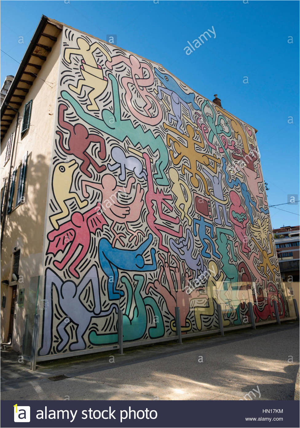 tuttomondo ein kunstwerk von keith haring 1989 pisa toskana italien hn17km