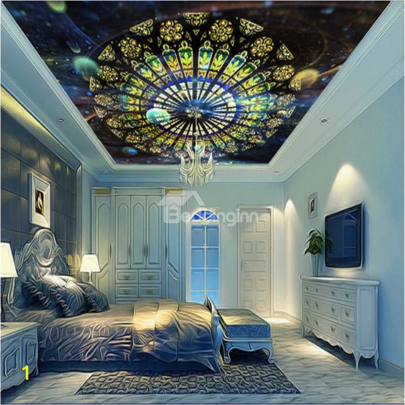 Best Type Of Paint for Wall Murals 3d Strasbourg Cathedral Ceiling Printed Waterproof Durable