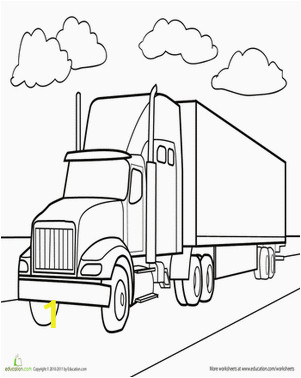 Big Truck Coloring Pages for Kids Semi Truck Coloring Page