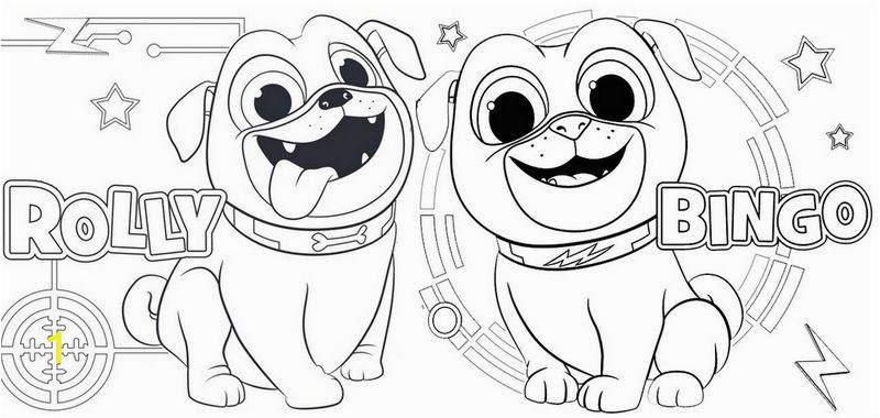 Bingo and Rolly Coloring Pages | divyajanani.org