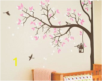 Bird and Owl Tree Wall Mural Set Tree Wall Decal Nursery Wall Decoration Tree Wall