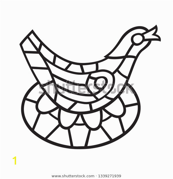Bird Nest Coloring Page Easter Coloring Page Chicken Eggs Nest Stock Illustration