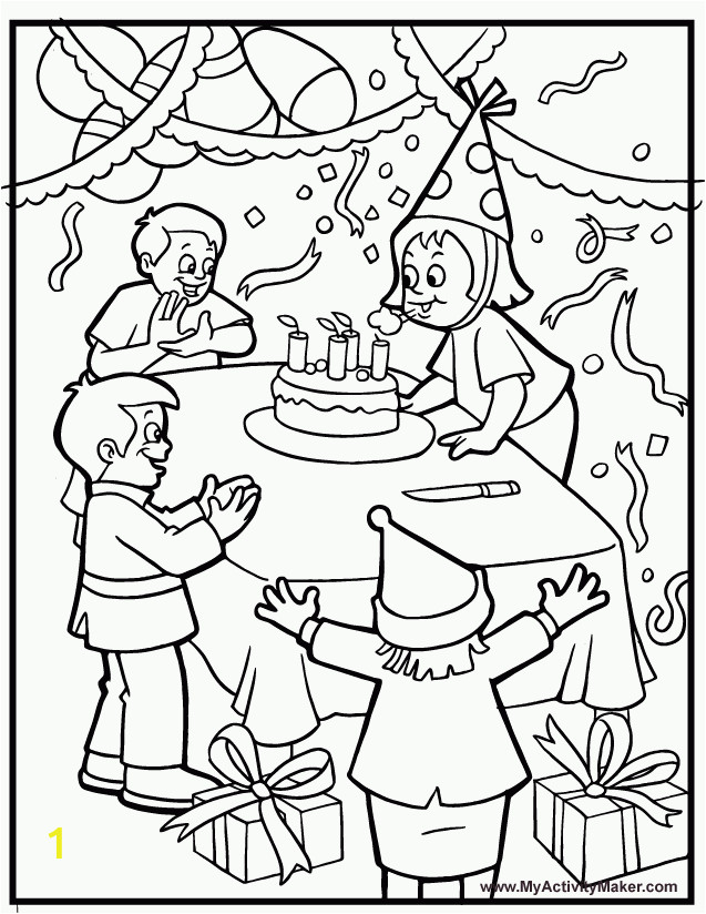 Birthday Party Coloring Pages for Kids Download or Print This Amazing Coloring Page Birthday Party