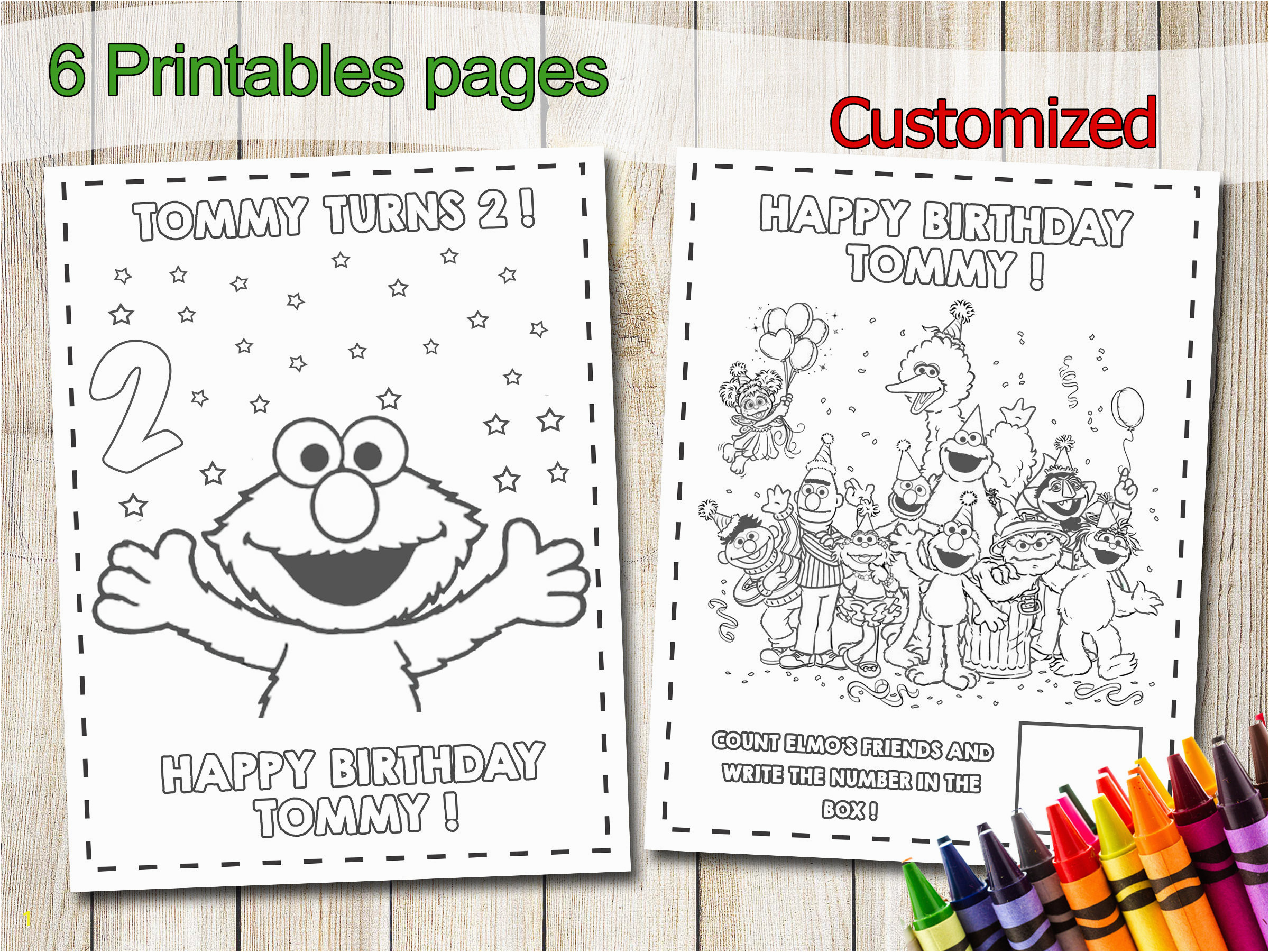 Birthday Party Coloring Pages for Kids Elmo Coloring Pages Elmo Party Favors Elmo Birthday Party Favor Elmo Coloring Book Elmo Activities