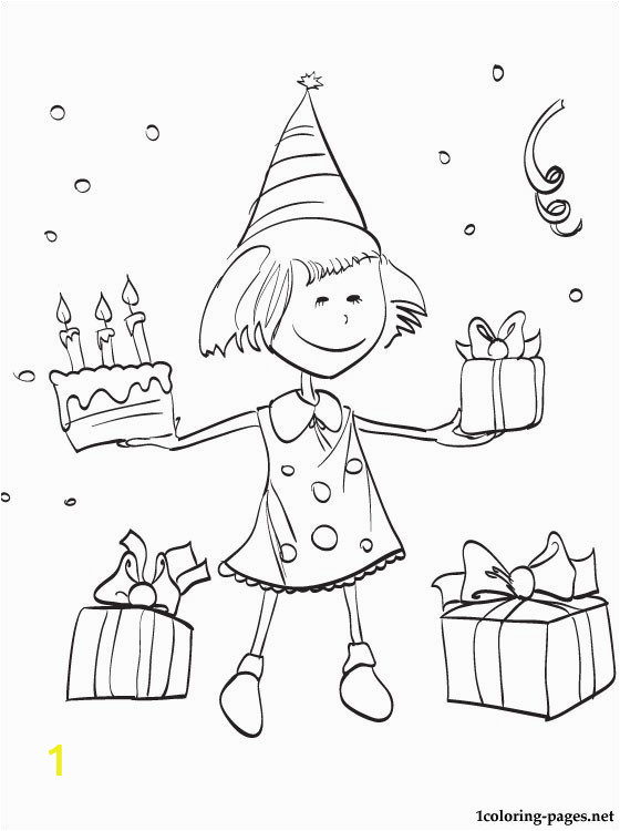 Birthday Party Coloring Pages for Kids Kids Birthday Party Coloring Book Page