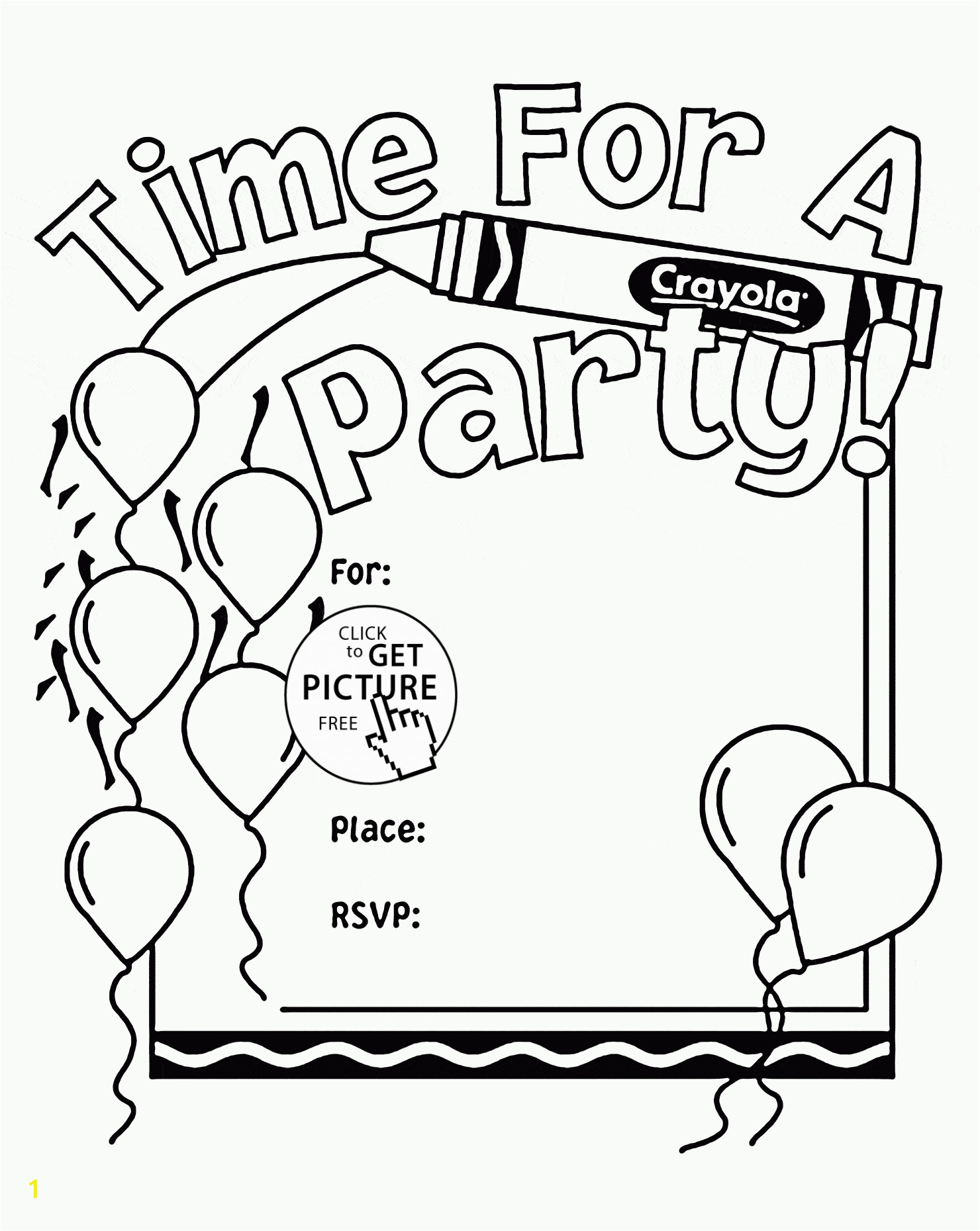 Birthday Party Coloring Pages for Kids | divyajanani.org