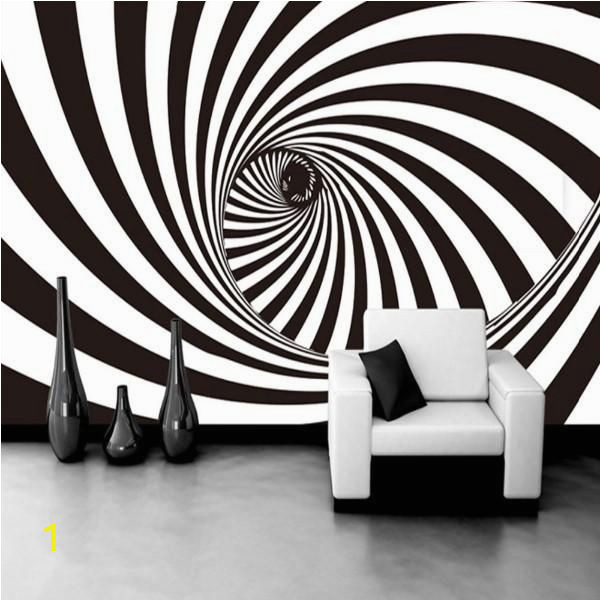 Black and White Nyc Wall Mural 3d Zebra Stripes Swirl Modern Abstract Wallpaper Mural