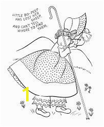 Bo Peep Coloring Page Little Bo Peep Little Bo Peep