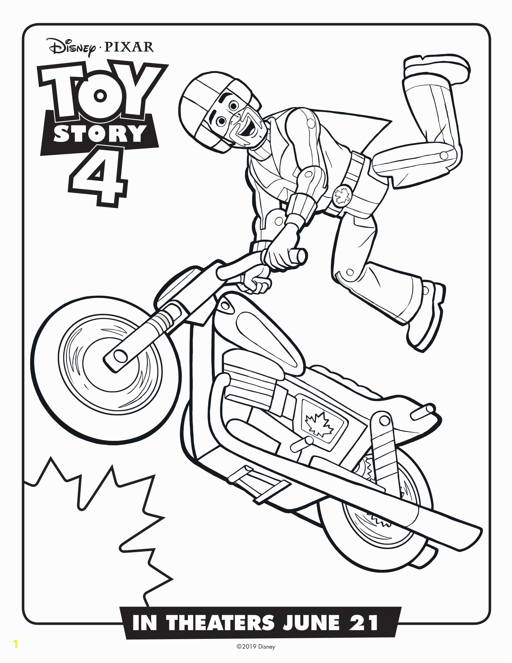 Duke Caboom Toy Story 4 Coloring Pages