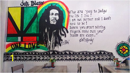 bob marley on the wall