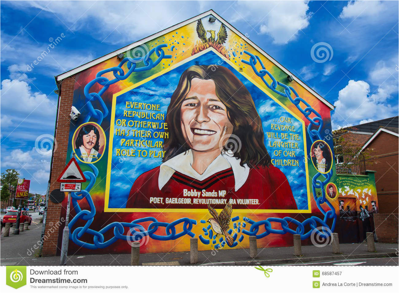 Bobby Sands Wall Mural Bobby Sands Mural Redaktionelles Stockfotografie Bild Von