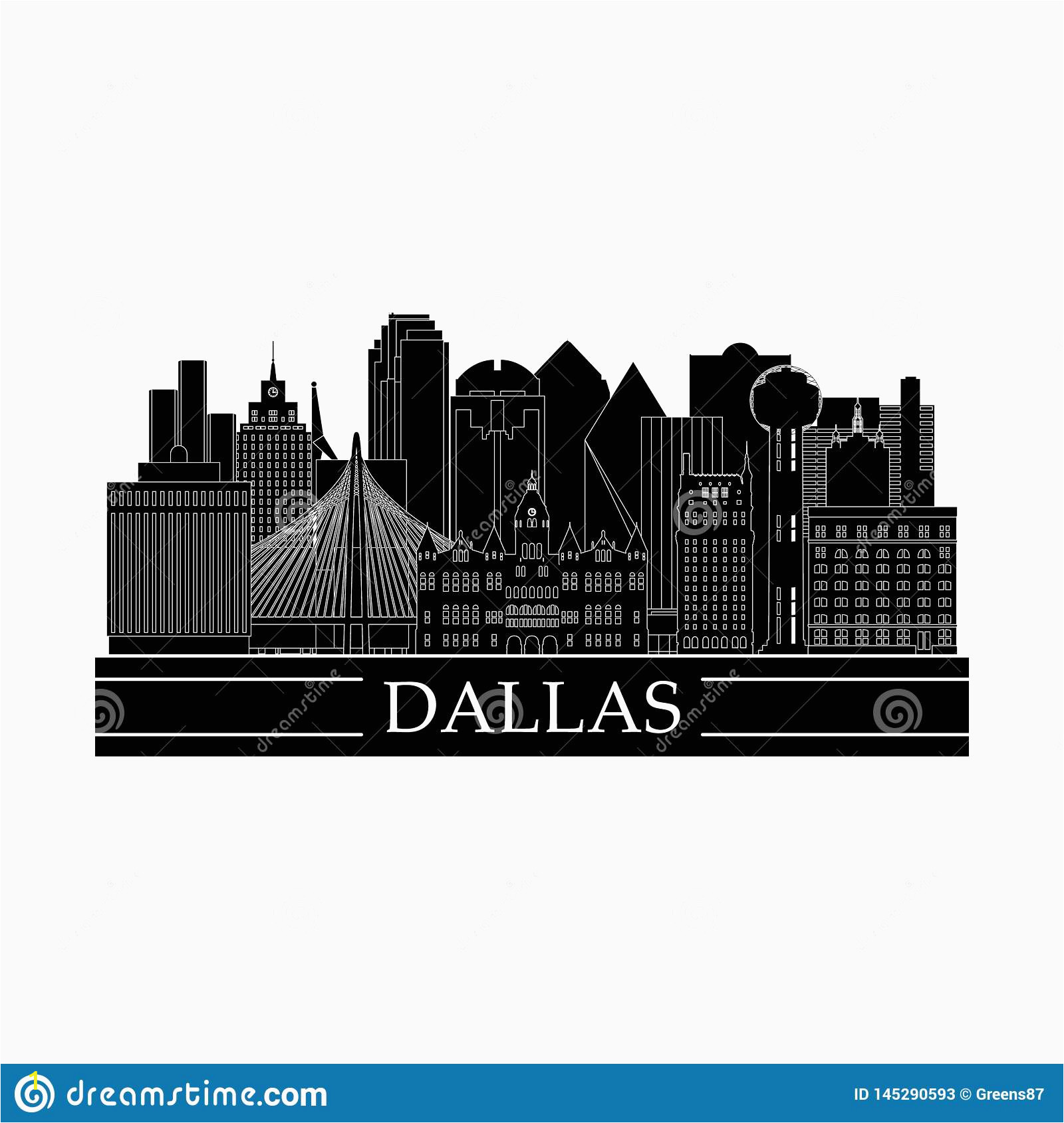 dallas skyline vector 1