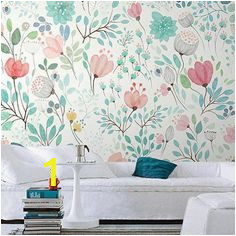 Botanical Tale Floral Wall Mural 36 Best Teal Feature Wall Images