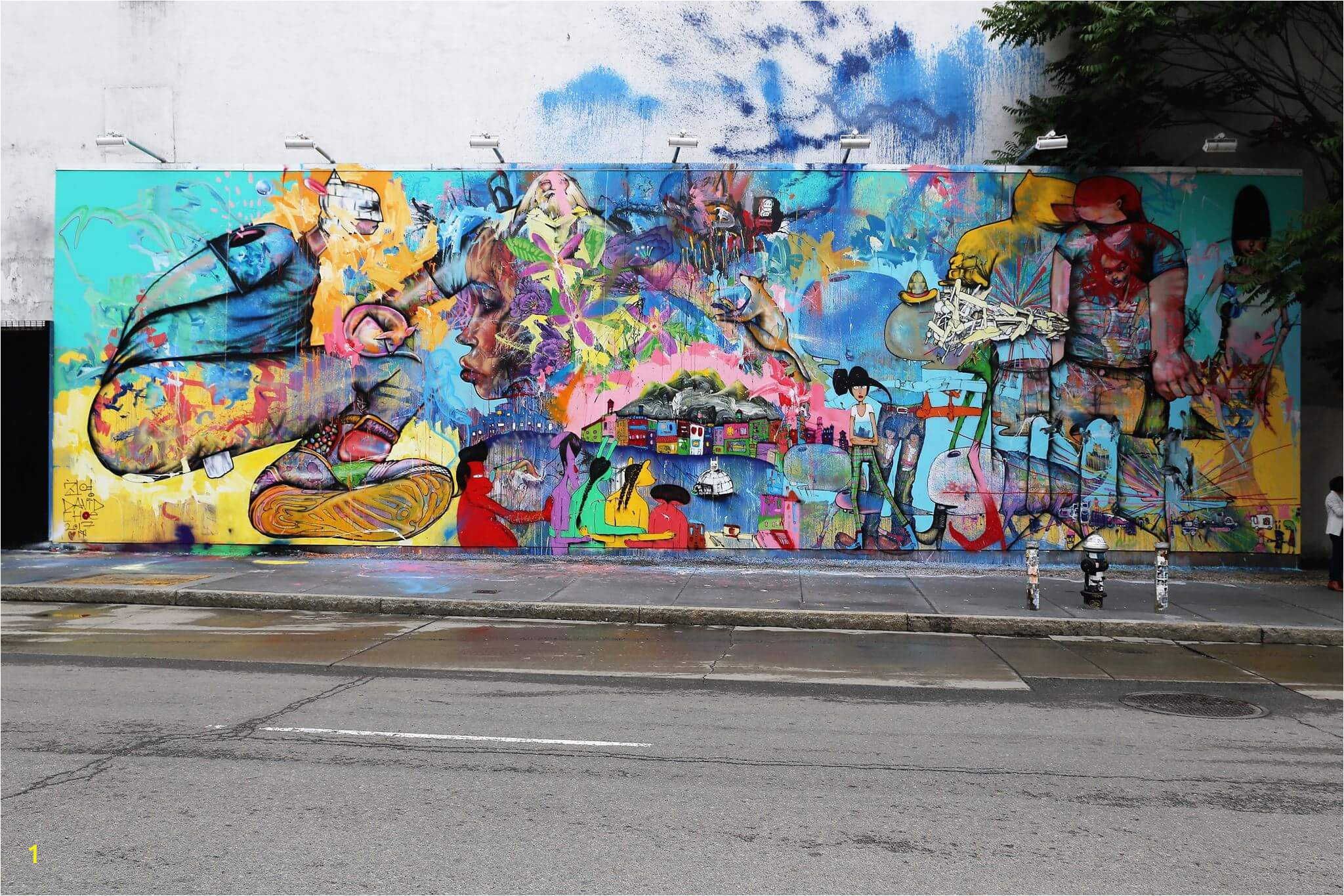 Bowery Mural Wall 2019 New Mural by David Choe On the Iconic Houston Bowery