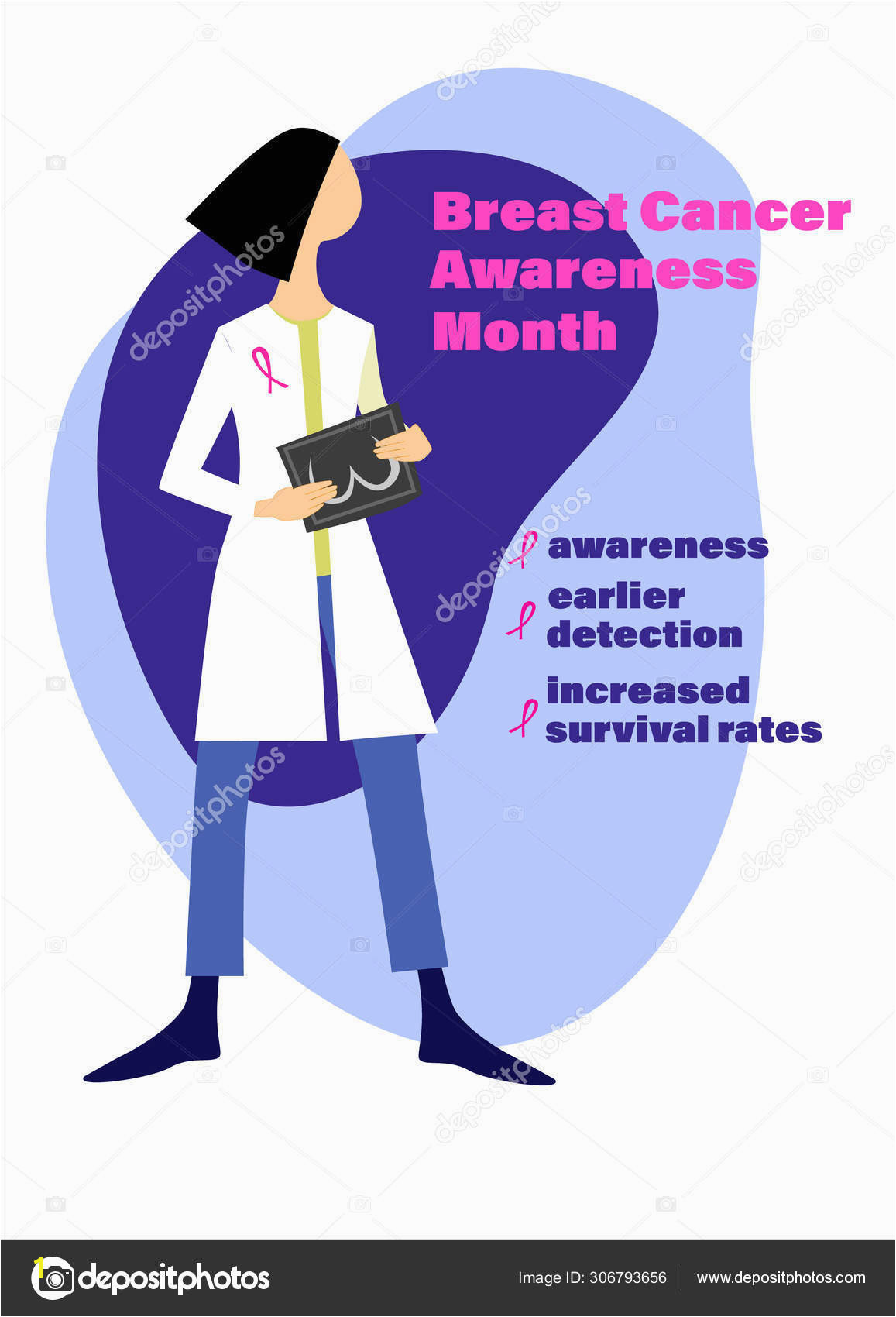 depositphotos stock illustration breast cancer early detection concept