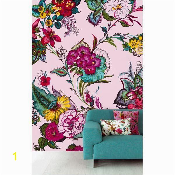 Brewster Home Fashions Wall Mural Pareo Pink Colossal Floral Wall Mural by Eijffinger for