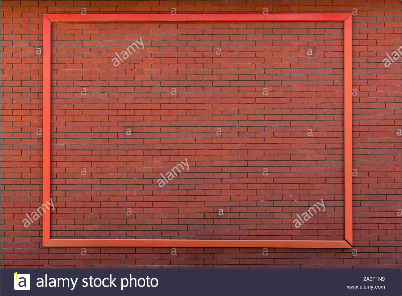 Brick Wall Mural Mockup Poster Frame On Brick Wall Stock Alamy
