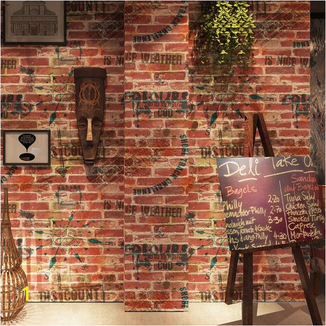 Vintage Imitation Brick 3D Wallpaper Roll Graffiti Art Bar Restaurant Cafe PVC Vinyl Wall Paper Background 640x640q70