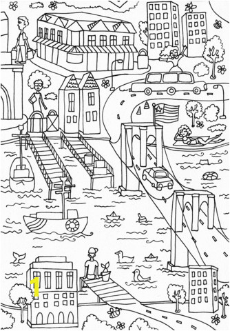 brooklyn bridge coloring page