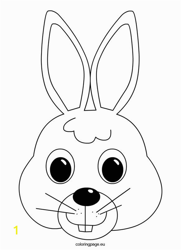 Bunny Mask Coloring Page Bunny Mask