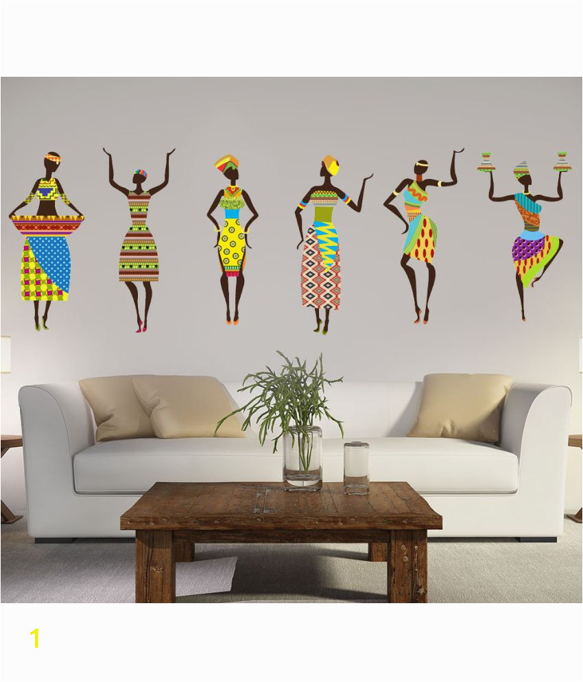 Buy Wall Murals Online India Newwaydecals Wonderful Art Dance Pvc Multicolour Wall Stickers