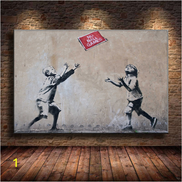 Canvas Wall Art Murals 2019 Unframed Framed Mural by Banksy 2 Canvas Prints Wall Art Oil Painting Home Decor 24×36 From Mingfeng2018 $5 98