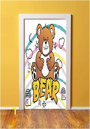Care Bears Wall Mural Amazon Nursery 3d Door Sticker Wall Decals Mural