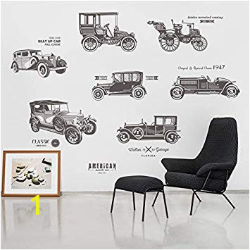 Cars Mural Wall Stickers Amazon Inveroo Vintage Car Wall Stickers for Kids Rooms