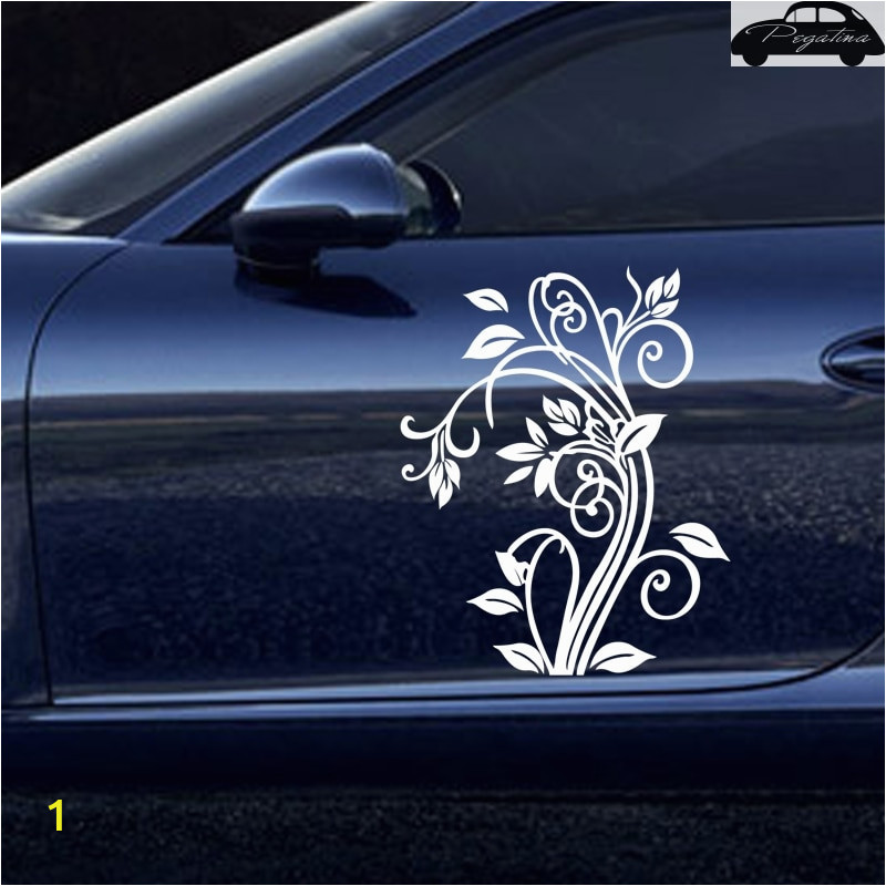 Cars Mural Wall Stickers Pegatina Flower butterfly Sticker Vine Car Decal Posters
