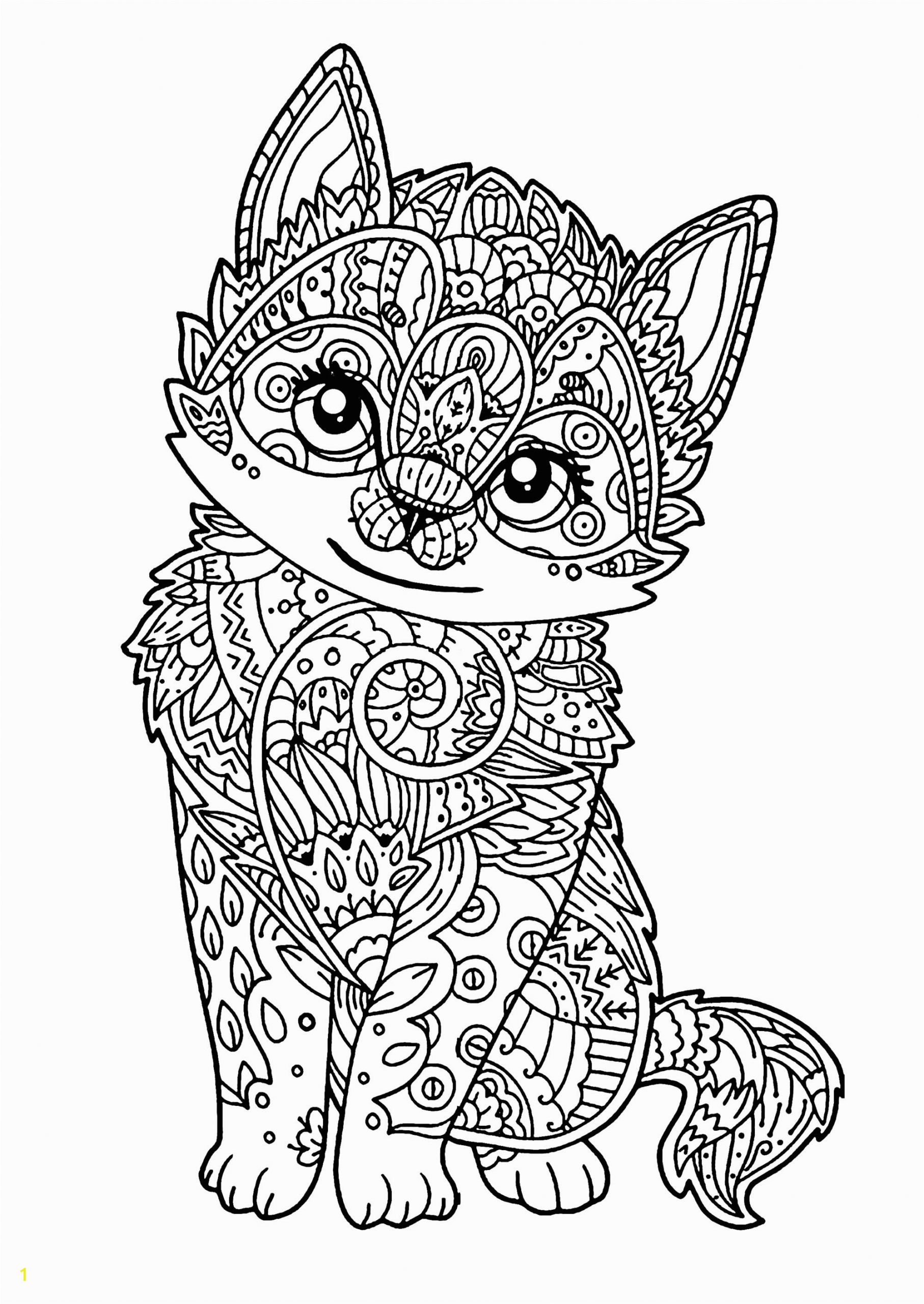 catg pages kitten pusheen black and white unicorn free pete the realistic fox coloring realt printable