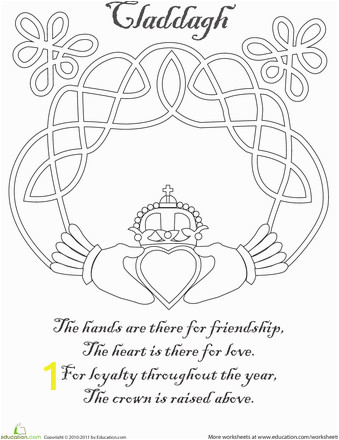 Celtic Knotwork Coloring Pages Claddagh Coloring Page