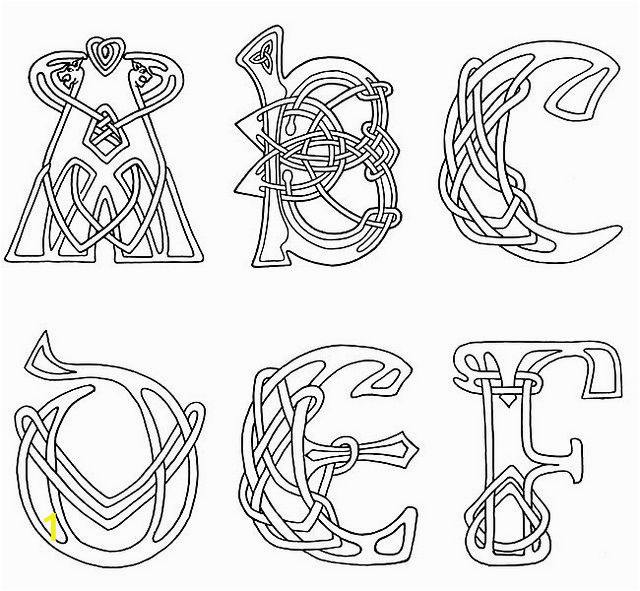 Celtic Knotwork Coloring Pages Clipart Celtic Letters