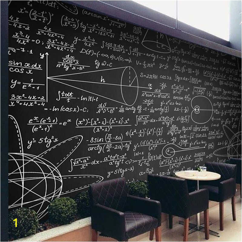Chalk Quotes Wall Mural Beibehang Custom Wallpaper Mathematical formula